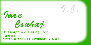 imre csuhaj business card